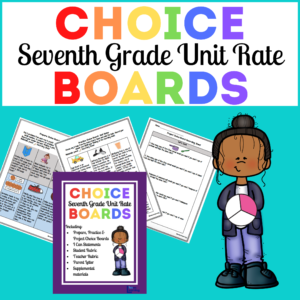 Choice Boards BUNDLE: Unit Rate