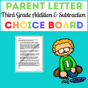 Parent Letter for Addition & Subtraction