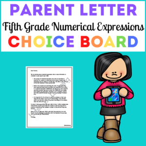 Parent Letter: Numerical Expressions