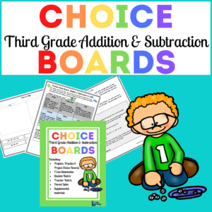 Choice Boards BUNDLE: Addition and Subtraction