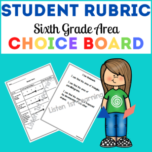 Student Rubric: Area