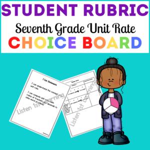 Student Rubric: Unit Rate