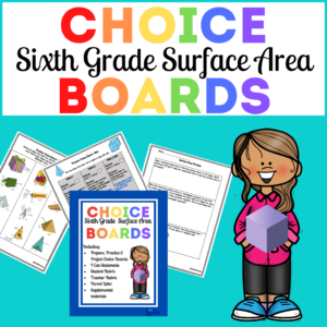 Choice Boards BUNDLE: Surface Area