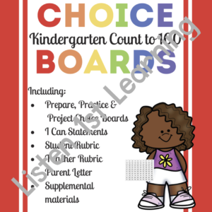 Choice Boards BUNDLE: Count to 100