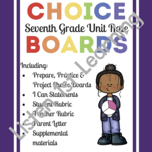 Choice Boards BUNDLE: Unit Rate