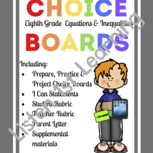 Choice Boards BUNDLE: Equations and Inequalities