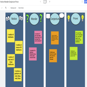 Notice & Wonder Interactive JamBoard