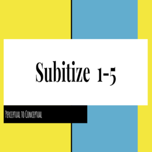 Fact Fluency Through Subitizing: 1-5