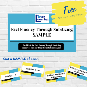 Fact Fluency Through Subitizing SAMPLE