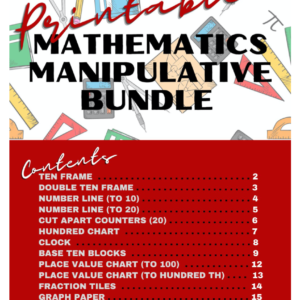 Printable Math Manipulative Kit