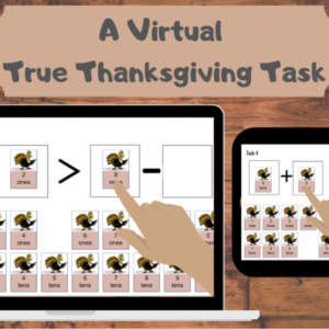 A True Thanksgiving Task with Turkey Place Value Cards (PDF & Virtual)