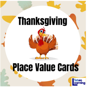 Thanksgiving Place Value Cards
